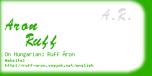 aron ruff business card