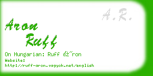 aron ruff business card